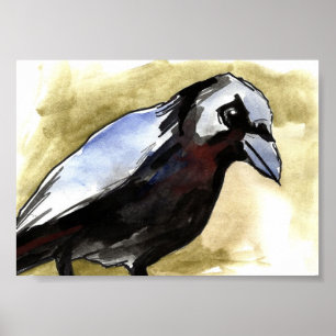 auftauchende Krähe Poster