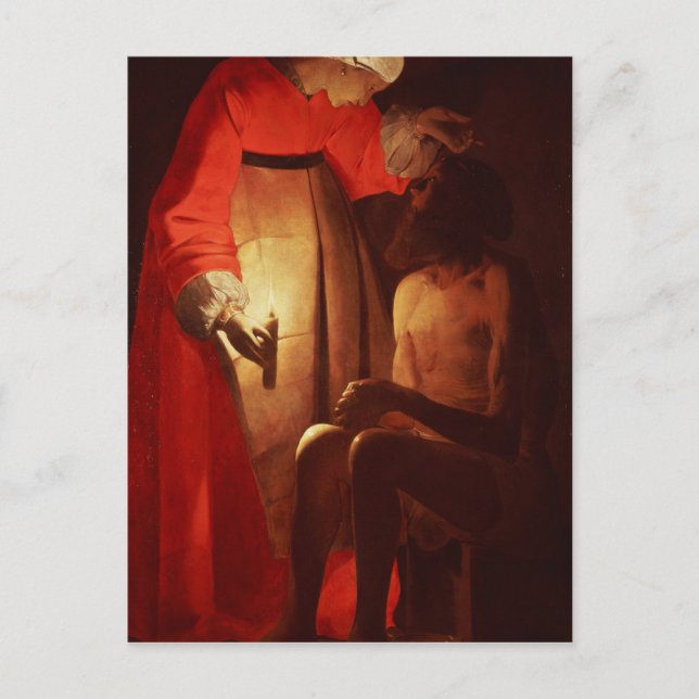 Auftrag, der von seiner Ehefrau verspottet wird Postkarte (Vorderseite)