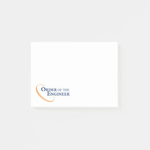 Auftrag des Ingenieurs Post-it Klebezettel