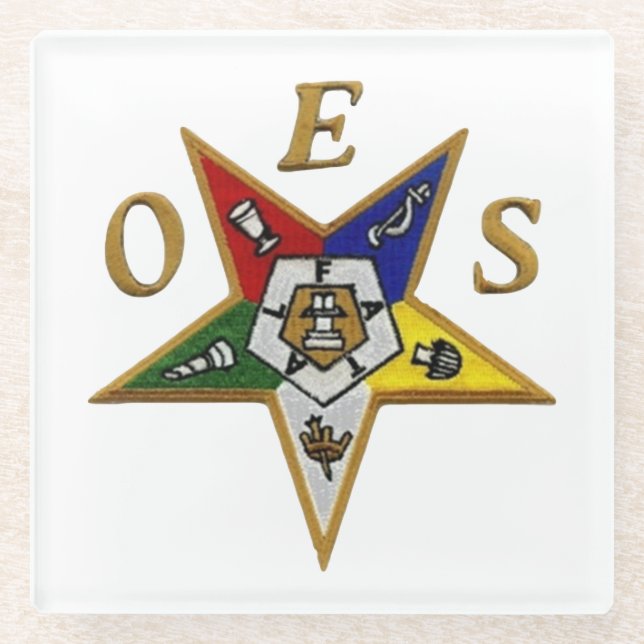 Auftrag des Oststernes Glasuntersetzer (Vorderseite)