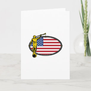 Auftrag-Oval USA LDS kein Aufkleber Karte