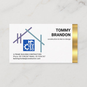Auftragnehmer für A-Frame-Gebäude Visitenkarte