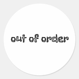 Auftragslos Runder Aufkleber