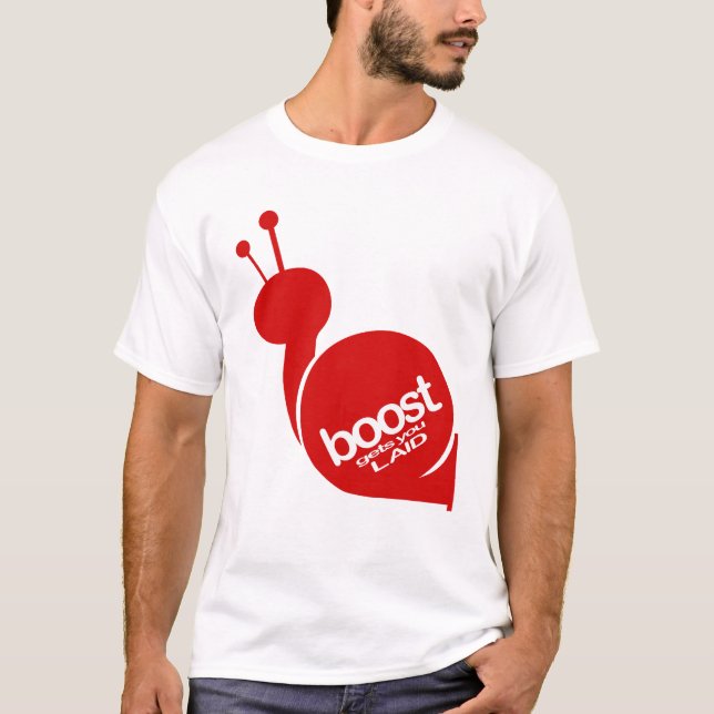 Auftrieb erhält Sie gelegt - rote Schnecke T-Shirt (Vorderseite)