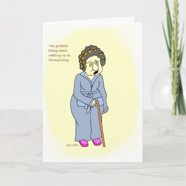 Aufwachen der Geburtstagskarte Karte (Vorderseite)