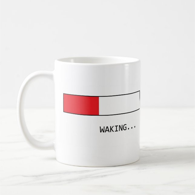 Aufwachen und Puffern Kaffeetasse (Links)