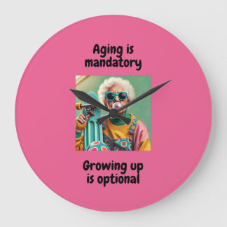 Aufwachsen Große Wanduhr