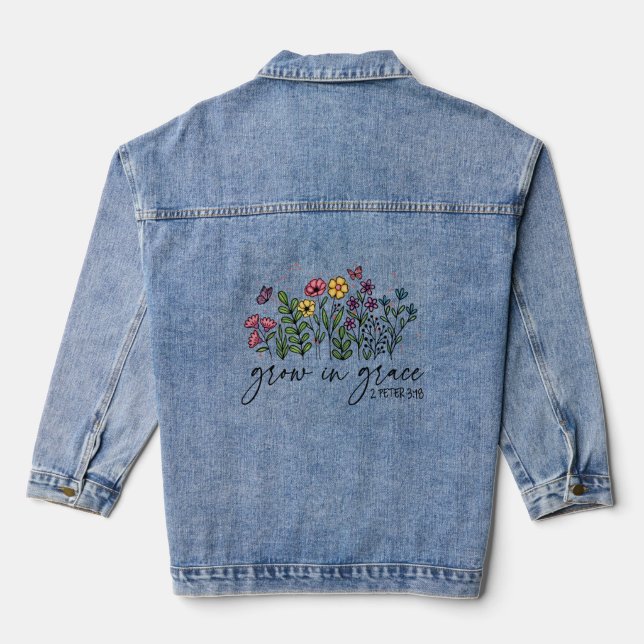 Aufwachsen in Gnade Jeansjacke (Rückseite)