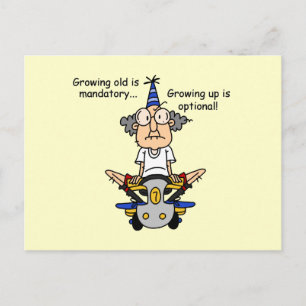 Aufwachsen ist fakultativer Spaß Postkarte