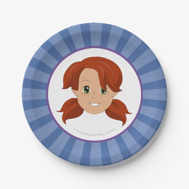 Aufwachsen mit Abtei und Sam-Party-Platte (Abtei) Pappteller (Vorderseite)