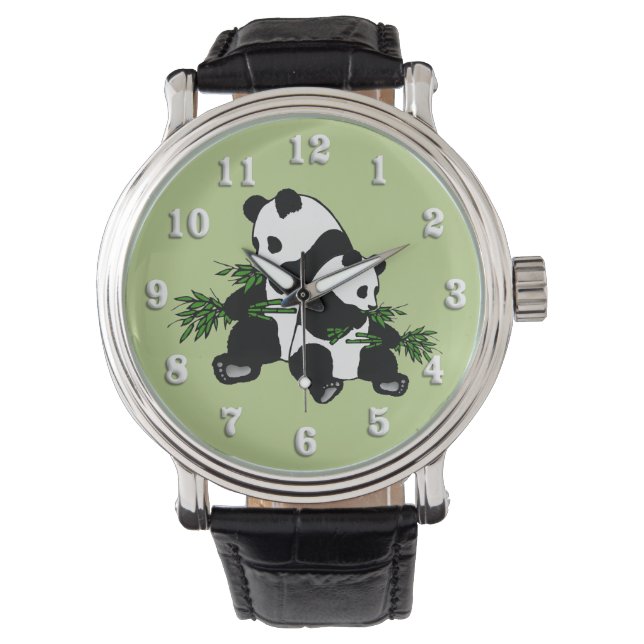 Aufwachsen Panda Armbanduhr (Vorderseite)
