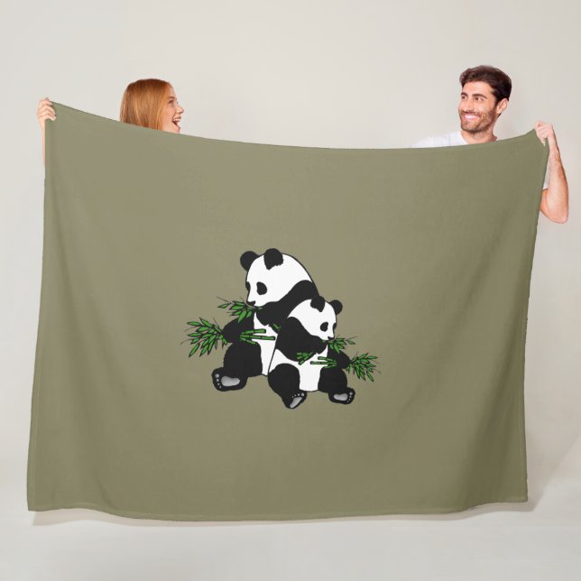 Aufwachsen Panda Fleecedecke (Beispiel)
