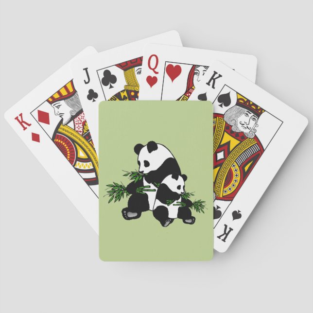 Aufwachsen Panda Spielkarten (Rückseite)