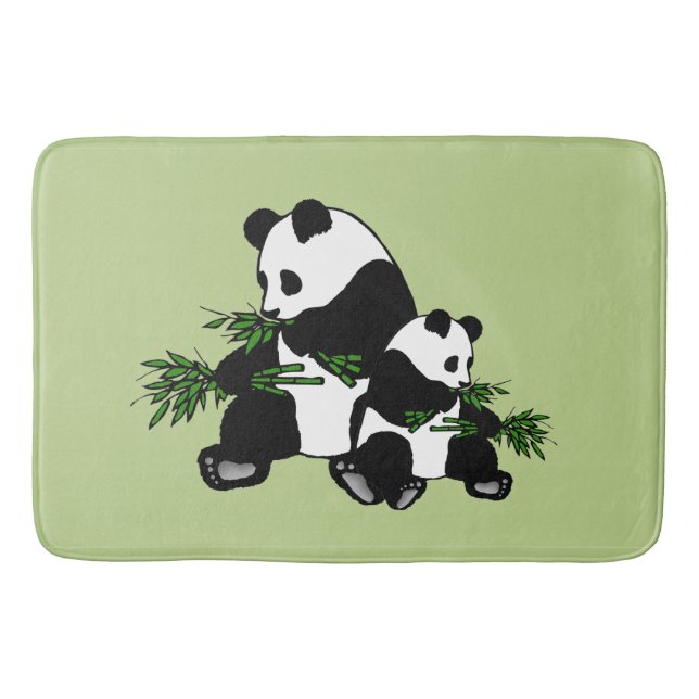Aufwachsender Panda Badematte (Vorderseite)