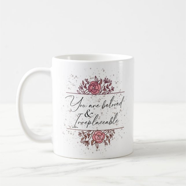 Aufwärmend rosa florales Christlich Kaffeetasse (Links)