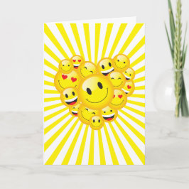 Aufwärmende Gelbblüte positive Happy Vibes Karte