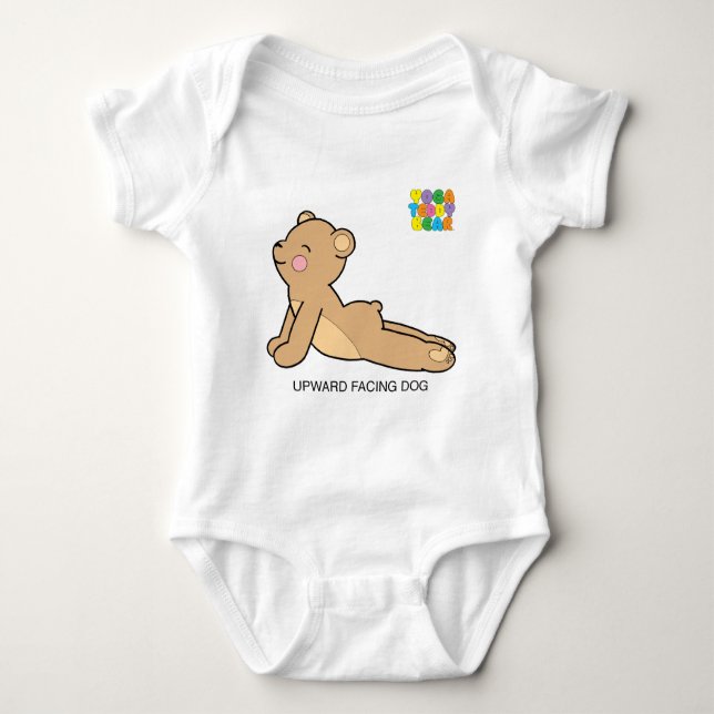 Aufwärts Hund/verfolgen abwärts T-Shirt Baby Strampler (Vorderseite)