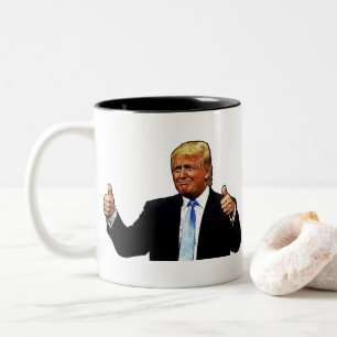 Aufwärtstrend - Donald Trump Zweifarbige Tasse