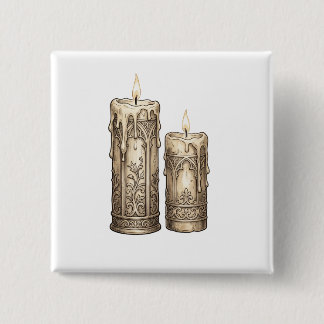 Aufwendige Vintage-Gotikk Kerzen Button