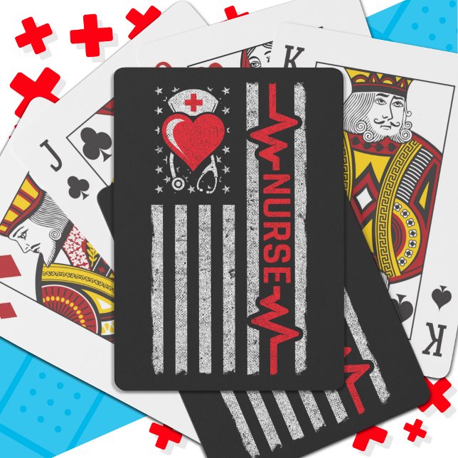 Aufwertung der amerikanischen Flagge Hero Heart Li Spielkarten (Von Creator hochgeladen)