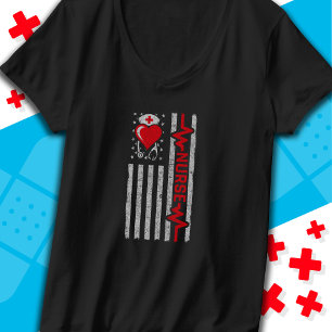 Aufwertung der amerikanischen Flagge Hero Heart Li T-Shirt