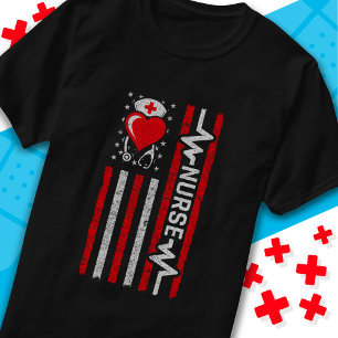 Aufwertung der amerikanischen Flagge Hero Heart Li T-Shirt