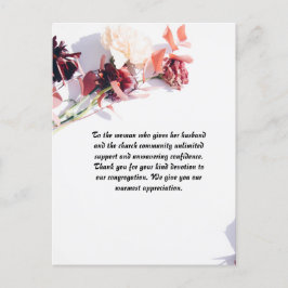 Aufwertung der Ehefrau von personalisiert Pastor P Postkarte