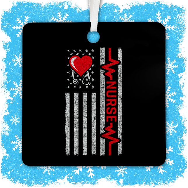 Aufwertung der US-amerikanischen Flagge Hero Life  Ornament Aus Metall (Von Creator hochgeladen)
