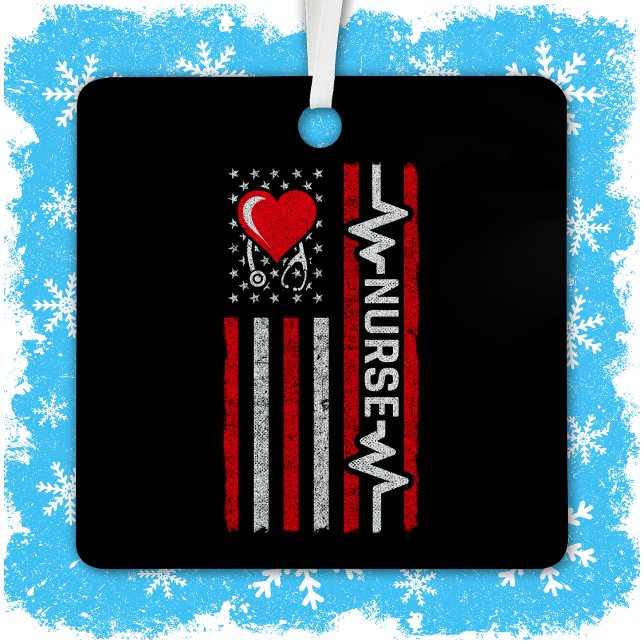 Aufwertung der US-amerikanischen Flagge Hero Life  Ornament Aus Metall (Von Creator hochgeladen)