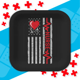 Aufwertung der US-amerikanischen Flagge Hero Life  Pappteller