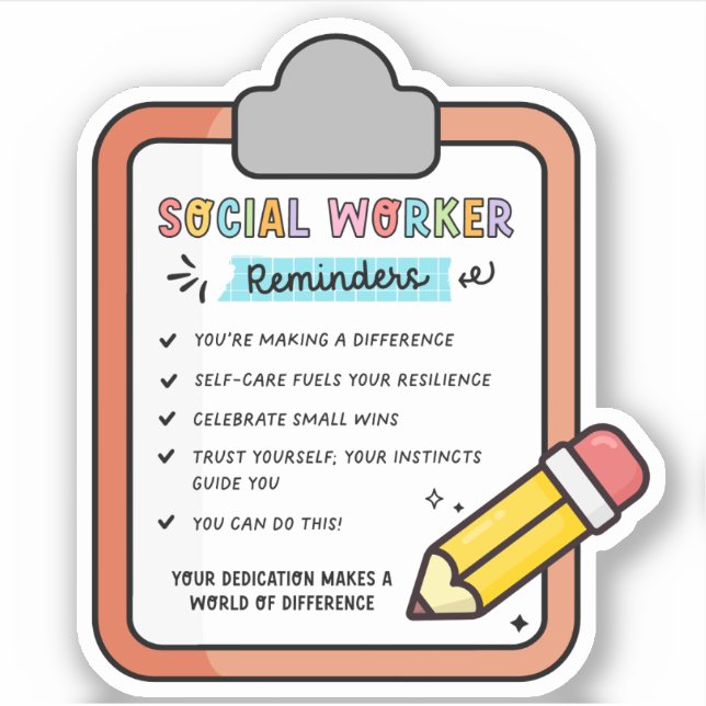 Aufwertung des Abschlusses von Sozialarbeitern dur Aufkleber (Vorderseite)
