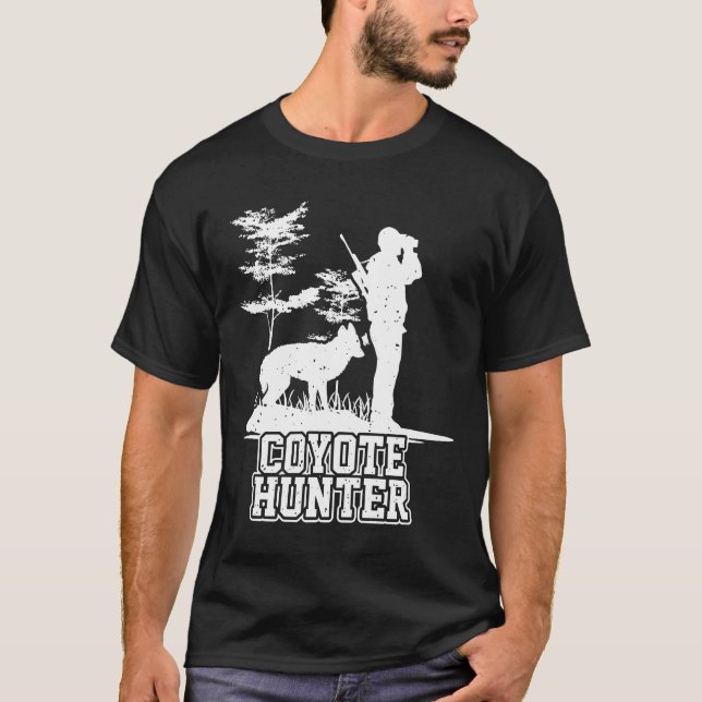 Aufwertung des Jägerjägers der Coyote-Jagd T-Shirt (Vorderseite)