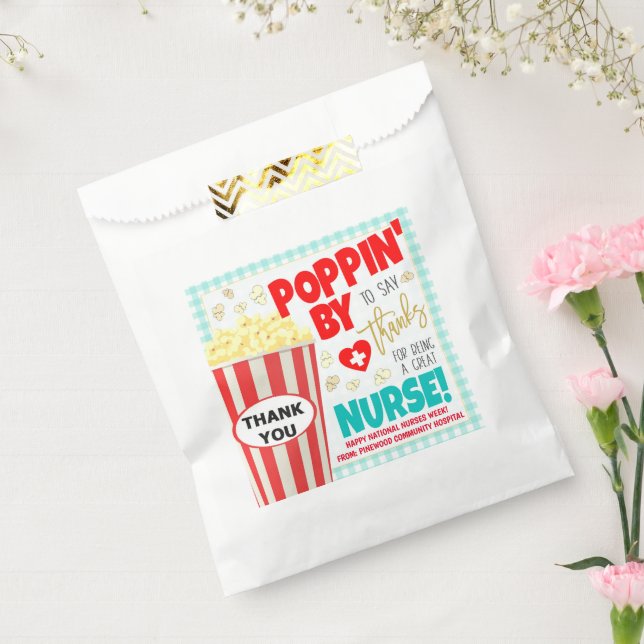 Aufwertung von Krankenschwestern Popcorn-Leckerei Geschenktütchen (Versiegelt)