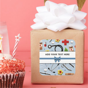 Aufwertungsplatz für Krankenschwester Quadratischer Aufkleber