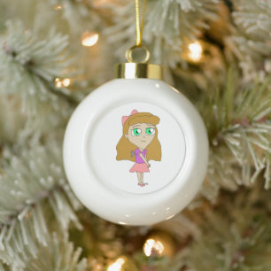 Aufzieh-Chibi Keramik Kugel-Ornament