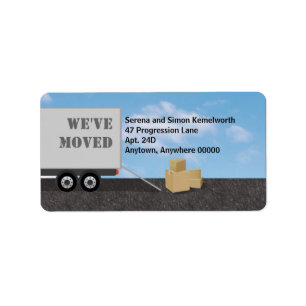 Aufziehen der Ankündigungsadresse Adressaufkleber