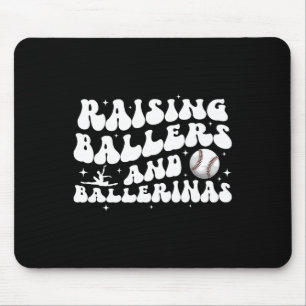 Aufziehen von Ballern und Ballerinas Baseball und Mousepad