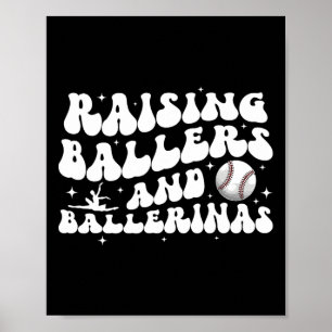 Aufziehen von Ballern und Ballerinas Baseball und Poster