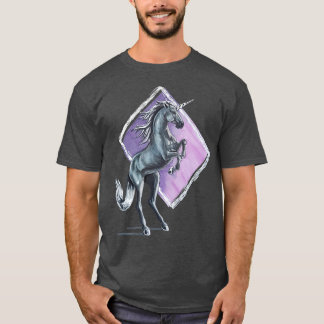 Aufzuchten weißer Einhorn T-Shirt