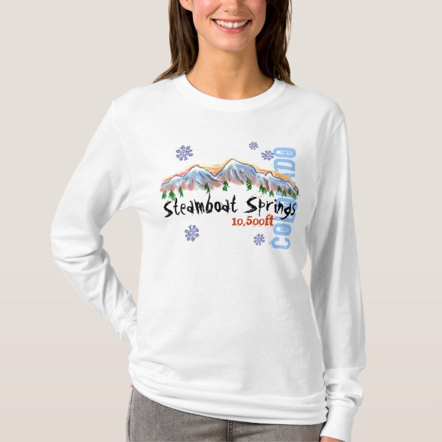Aufzug-Damen Hoodie Steamboat Springs Colorado T-Shirt