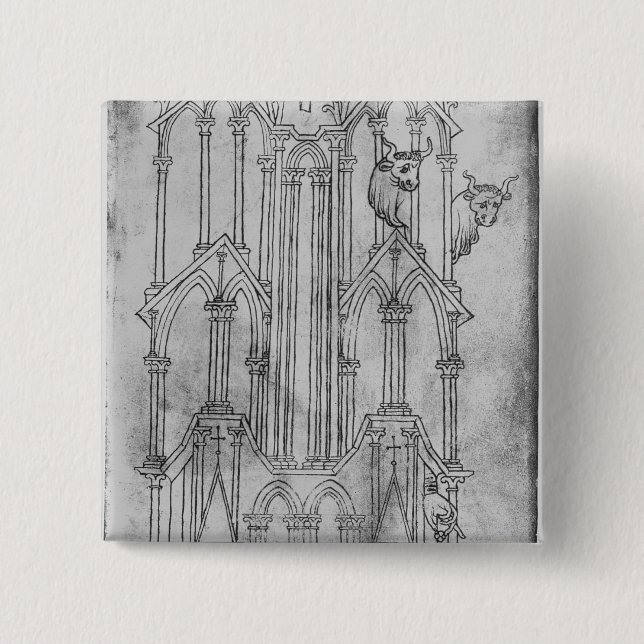 Aufzug des Turms von Laon-Kathedrale Button (Vorderseite)