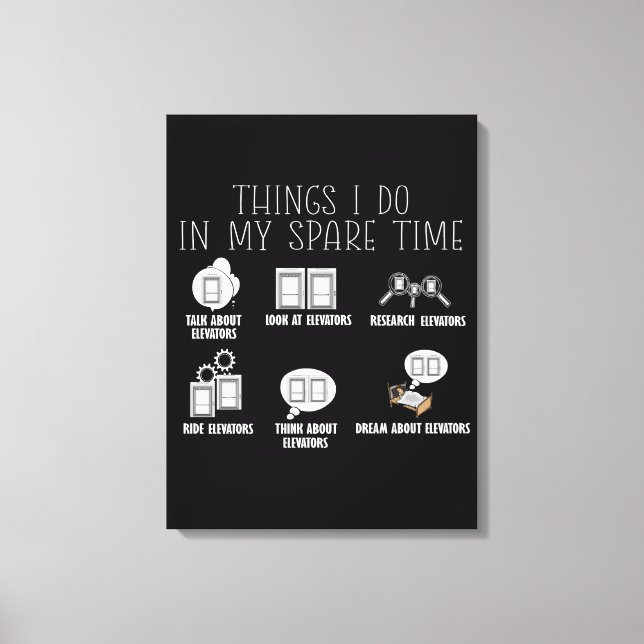 Aufzug für den Aufzug Leinwanddruck (Vorderseite)