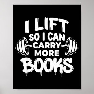 Aufzug kann mehr Bücher tragen lustiger Bücherlieb Poster