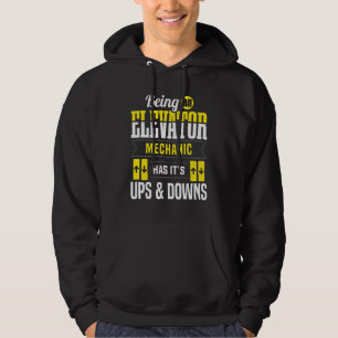 Aufzug Mechanische Höhen und Tiefen Techniker Bekl Hoodie