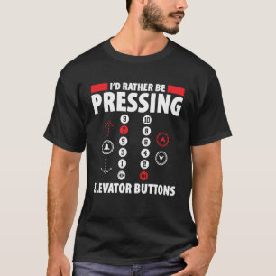 Aufzug Mechanischer Aufzug Techniker Reparatur T-Shirt