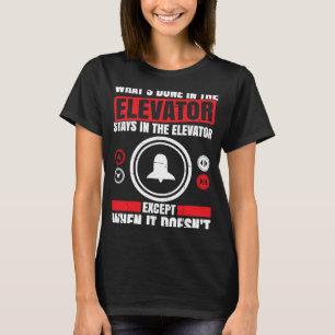 Aufzug Mechanischer Aufzug Techniker Reparatur T-Shirt