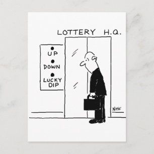 Aufzug oder Aufzug in einem Cartoon am Hauptsitz d Postkarte