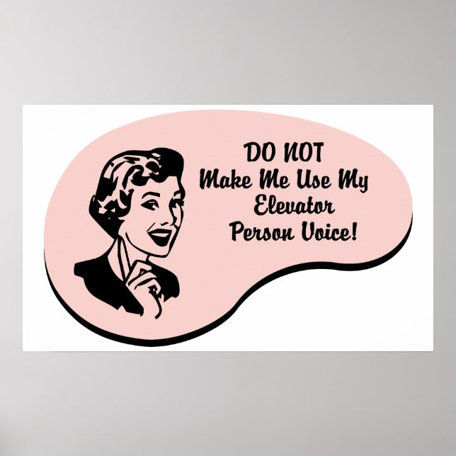 Aufzug Person Voice Poster (Vorne)