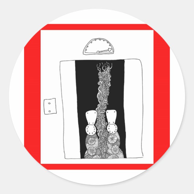 Aufzug Runder Aufkleber (Vorderseite)