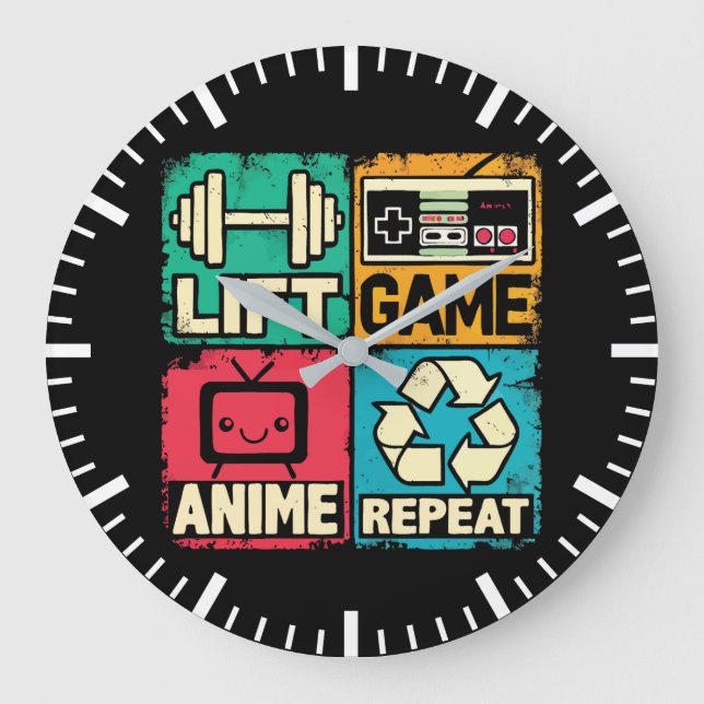 Aufzug, Spiel, Anime, Wiederholung Große Wanduhr (Vorderseite)